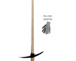 Tuilana ® - Pikhouweel - Hakbijl - Grondbikkel - Grondhak - Landhak - Steel 90 cm - Compleet - Nu met GRATIS handschoenen