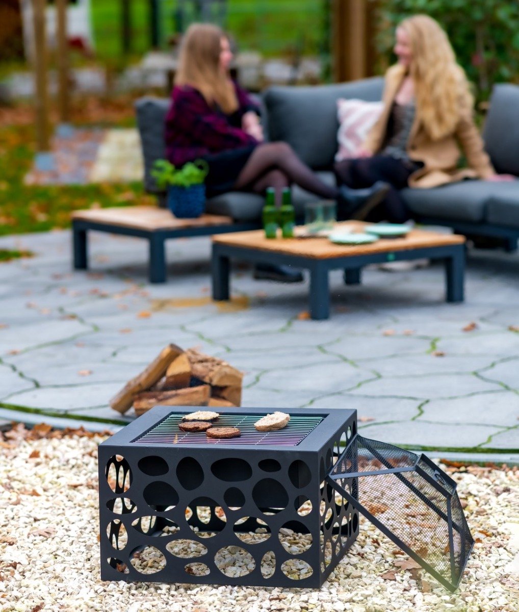 RedFire Mikor Fire Bowl with Grill Grate - Ø 55 cm - Black