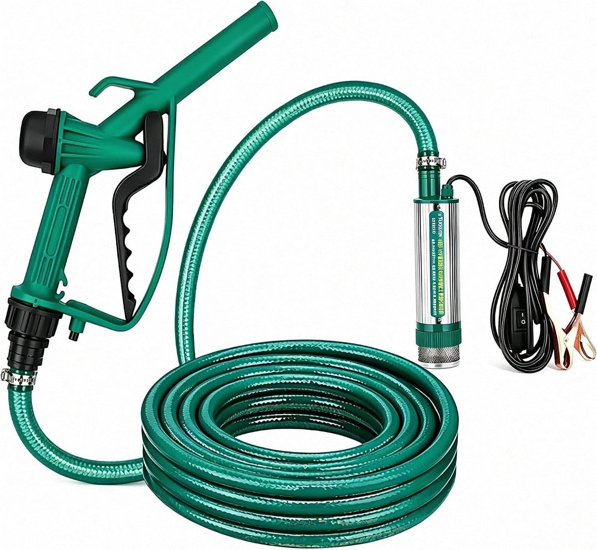12 V dieselpomp, 30 l/min, brandstofpomp met verstoppingsbeveiliging, geschikt voor diesel, kerosine en water - ShopVlot
