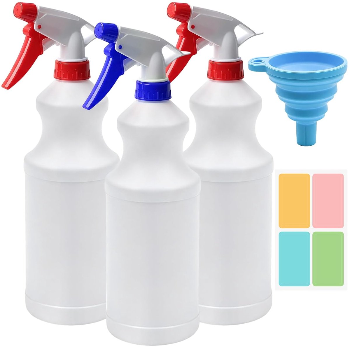 3 stuks 1000 ml spuitfles spuitfles planten trechter (rood, blauw) - ShopVlot