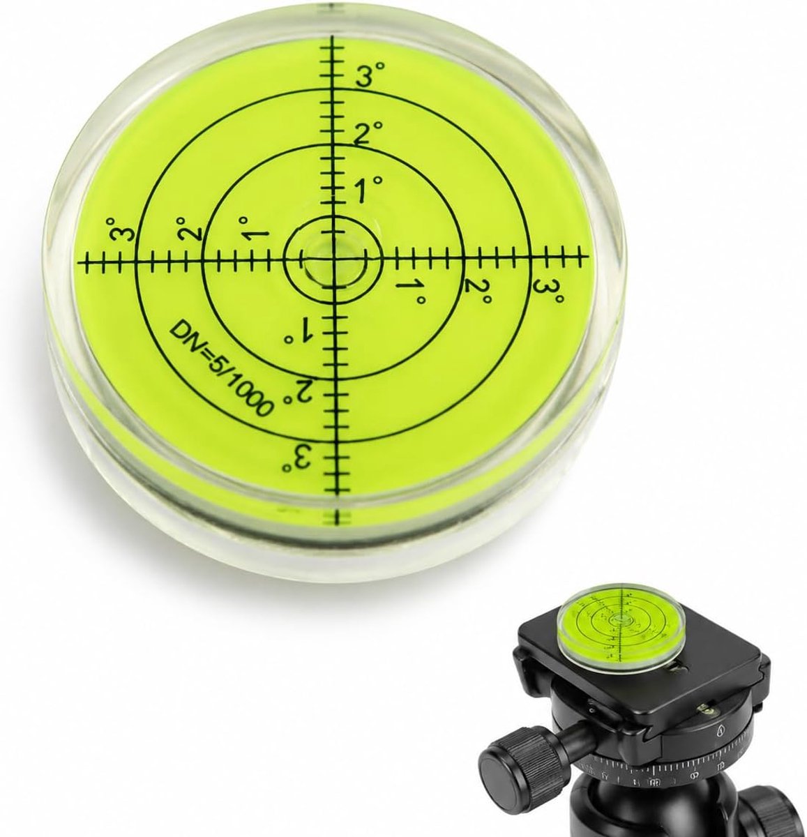 Precisie cirkelvormige waterpas 60 mm, precisiebel voor statief, camera, 3D-printer, machines en meetinstrumenten - ShopVlot