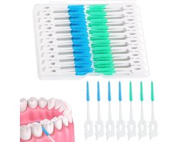 jjshund 250 Pcs Interdental Brushes, Soft Silicone Interdental Toothbrushes, Portable Toothbrushes with Box, Dual Use - ShopVlot