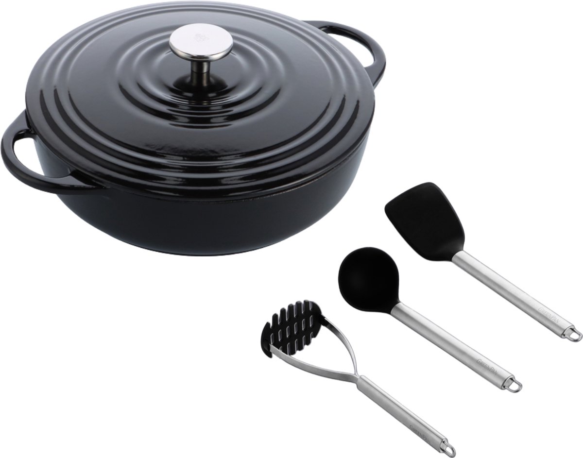 Bourgogne jet black + spatel set