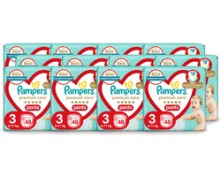 12 x Pampers – Luierbroekjes – Premium Care Pants Maat 3 – 48 Luiers - Voordeelverpakking - 12 stuks