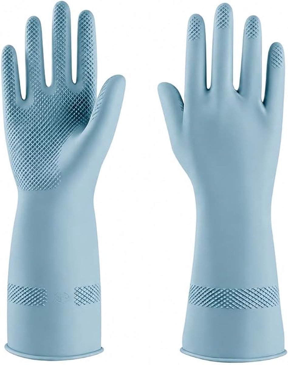 Afwashandschoenen – 1 paar – Waterdicht en antislip – Geschikt voor huishoudelijke schoonmaak en gebruik in de keuken - S