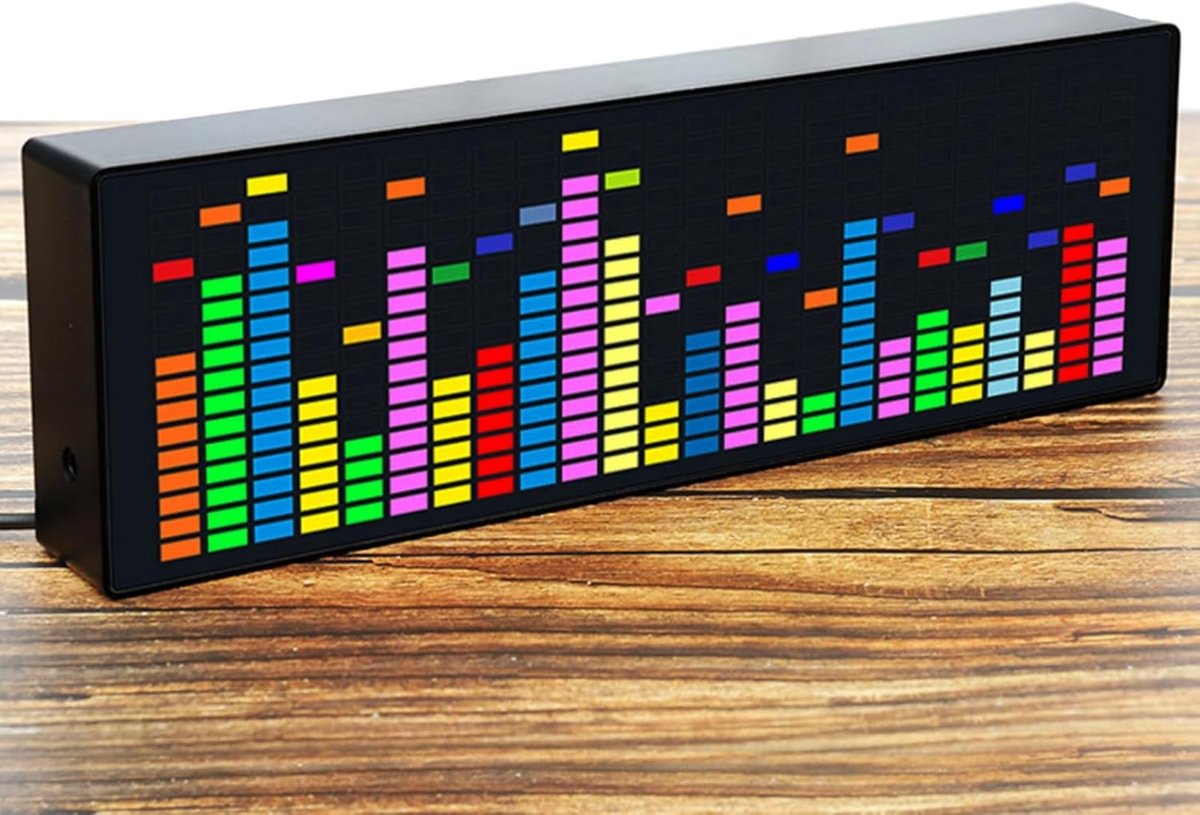 LED muziek spectrum analyzer - RGB met 84 effecten - geluidssensor klok - visuele ervaring voor muzikanten - ShopVlot