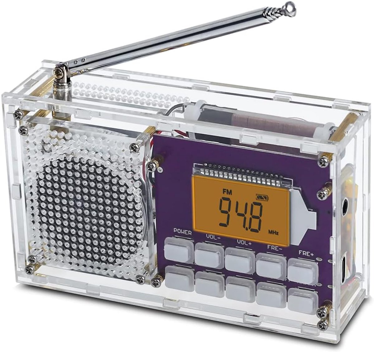 Digitale Klok Radio DIY Kit - Draadloze Radio - Klok met Geheugenfunctie - Leer Elektronische Circuits - ShopVlot