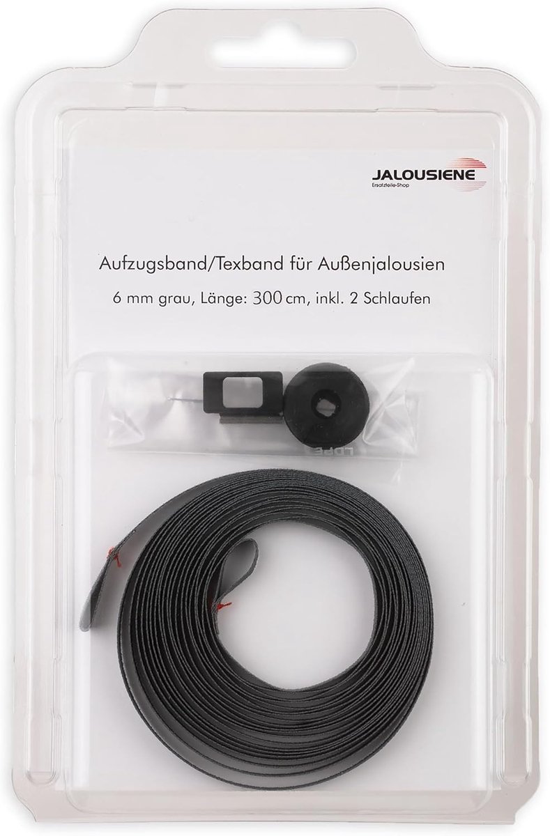 Jealousy Warema repair kit including texband, end rubber and text tape holder (black 300 cm) - ShopVlot