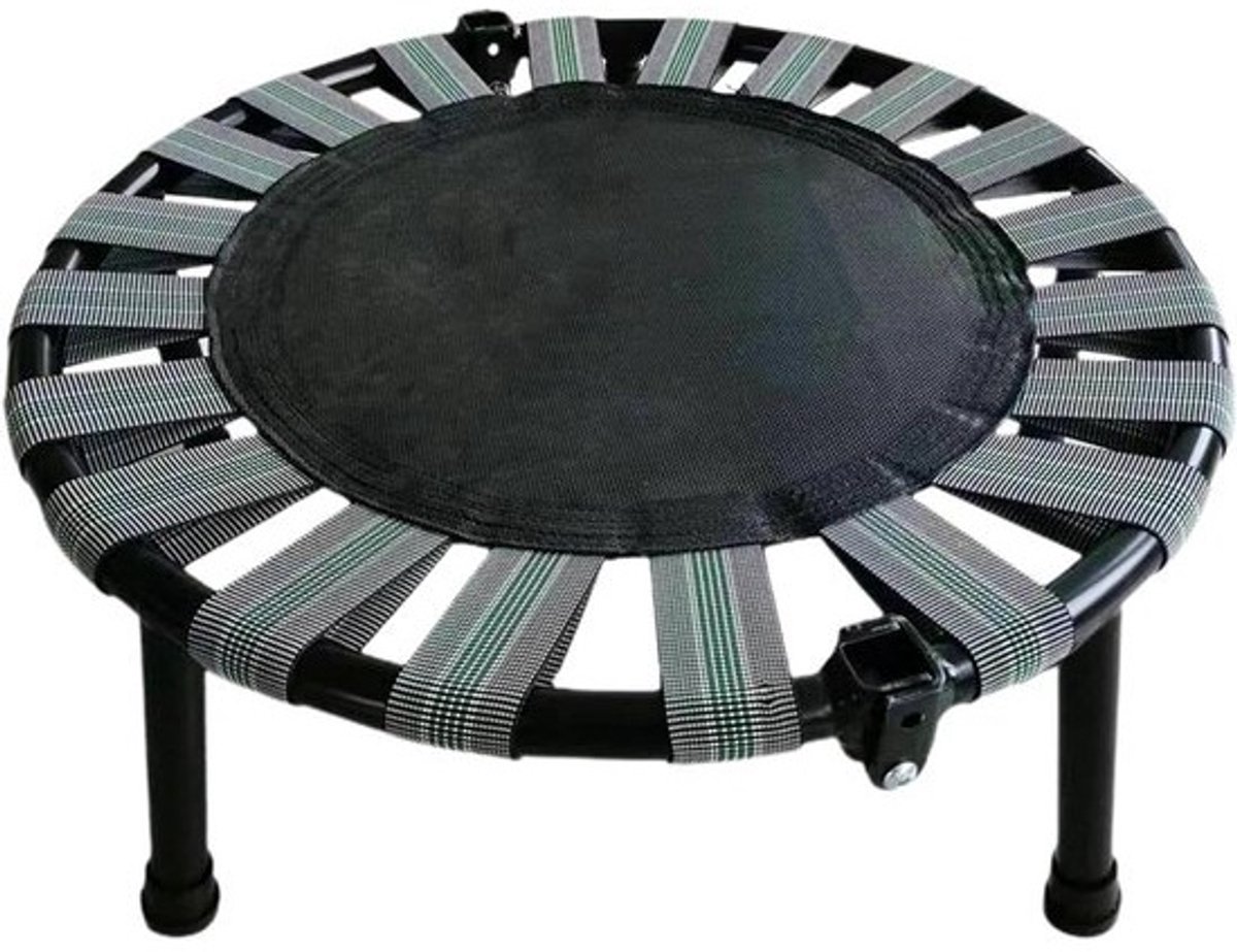 Opvouwbare springplank - Kleine trampoline - Voor indoorfitness - Hoog draagvermogen - 48.9 x 26.4 cm - Grijs
