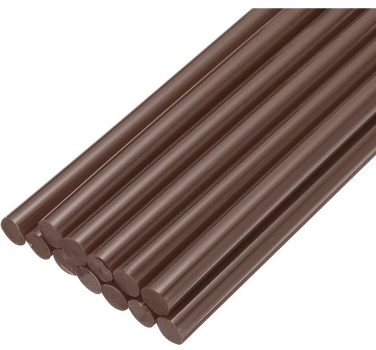 Mini-lijmsticks voor lijmpistool - bruin - 12 stuks