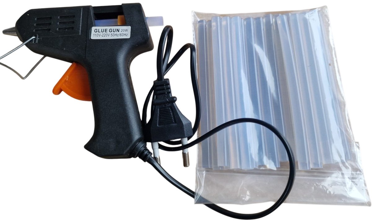 Han-Bar® Heetlijmpistool – 20 W – inclusief 20 lijmstiften (Ø 7–8 mm)