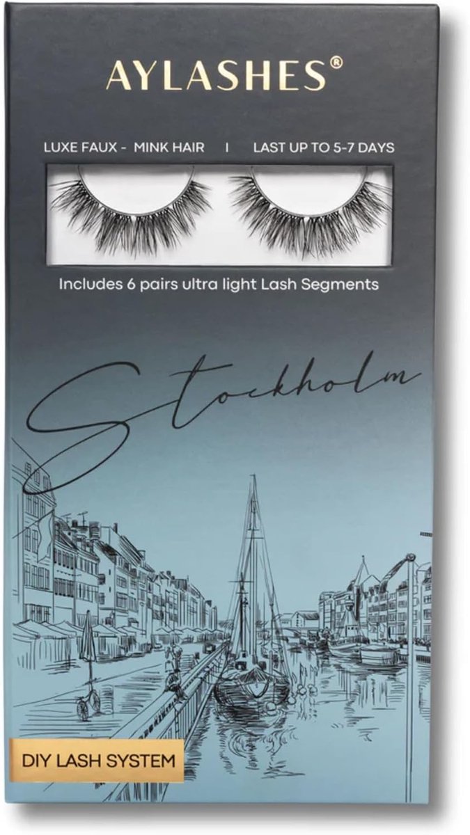 AYLASHES - Stockholm DIY Eyelash Extensions, Lashes for up to 7 Days, DIY Eyelash Kit for Home, Artificial Eyelashes - ShopVlot