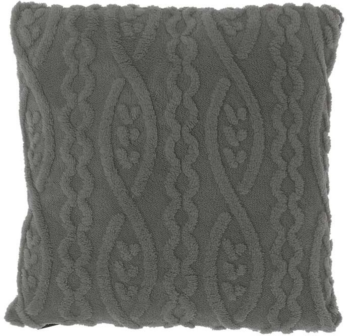 Unique Living Sierkussen Pleun Dark Grey -45x45cm Grijs
