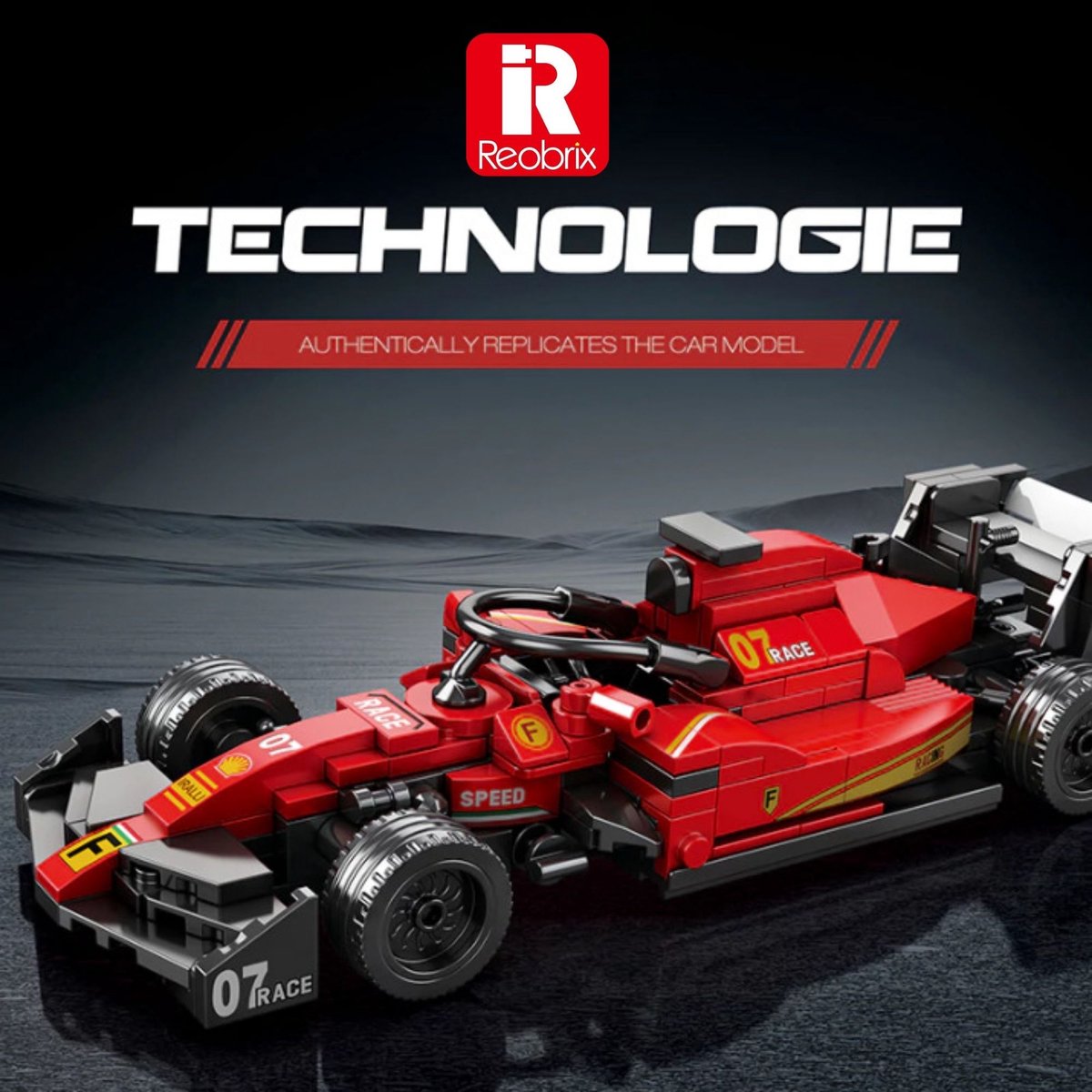Reobrix 663 Ferrari SF-24 Formule 1 1:24 bouwset | City fast champions adventure | Creator classic motor bouwpakket | Technic speelgoed ideas voor volwassenen | Icons furious F1 speed auto | Technische bouwdoos met 245 bloks — cadeau in Spellen & Speelgoed - foto 2