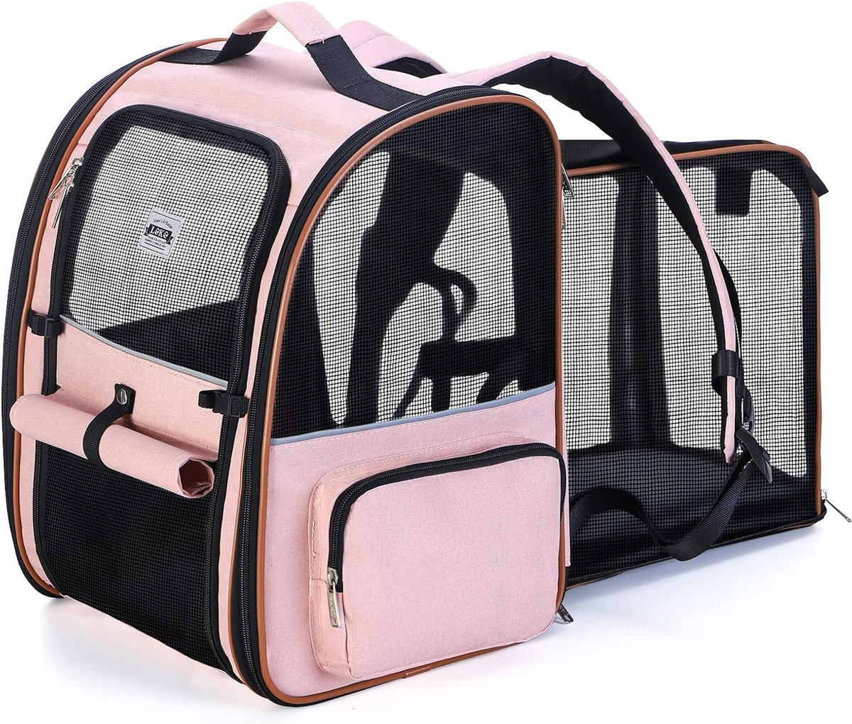 Cat Backpack Expandable on 3 Sides, Size for Dogs up to 8 kg, Cat Transport Bag, Foldable Pet Backpack - ShopVlot