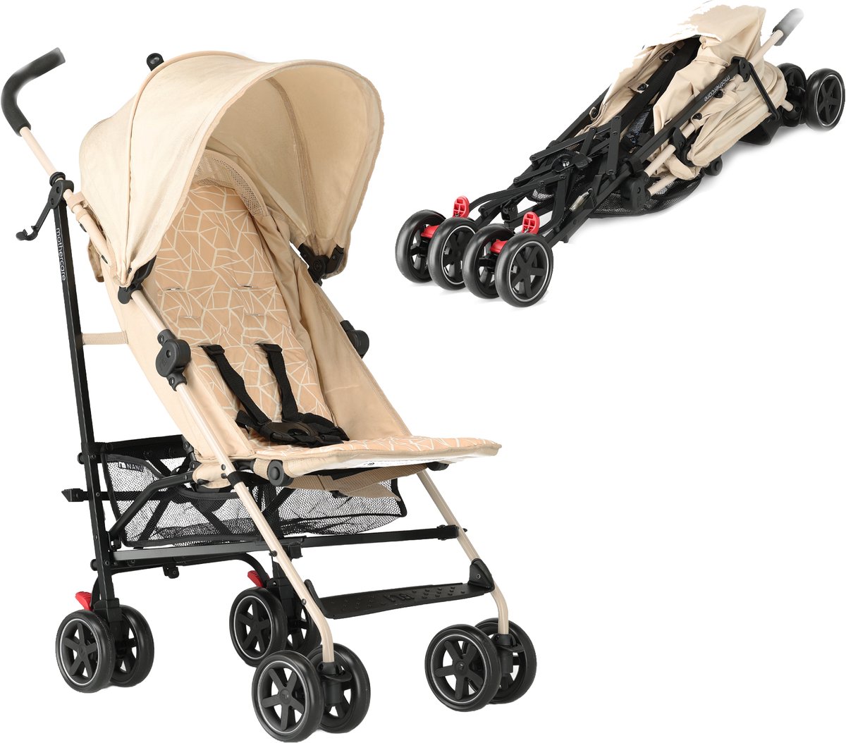 Mooiys Paraplu Buggy Inklapbaar - Kinderbuggy Compact - Cream