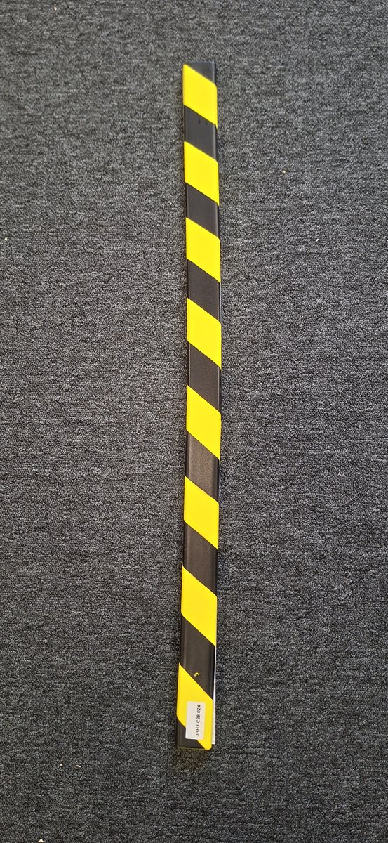 Stootrand - Zelfklevende Stootbescherming - 80 cm x 4 cm x 1,2 cm kleur zwart - geel