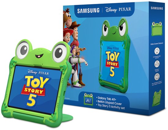 Samsung Galaxy Tab A11 Plus 11 inch 128GB Wifi Zilver + Toy Story Lily Pad Kids Cover