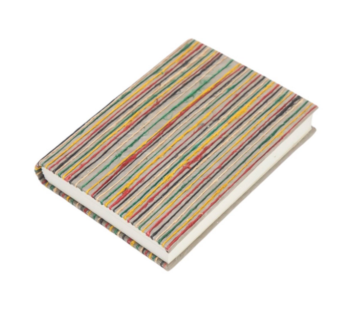 Notitieboek met een kaft van hennepdraad en 48 ivoorkleurige pagina's van lokta papier