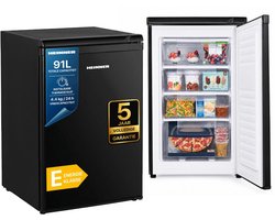 Heinner HFF-HM91BKE++ Tafelmodel Vrieskast – 91 L – Instelbare Mechanische Thermostaat – Omkeerbare Deur – Zwart – 5 Jaar Garantie