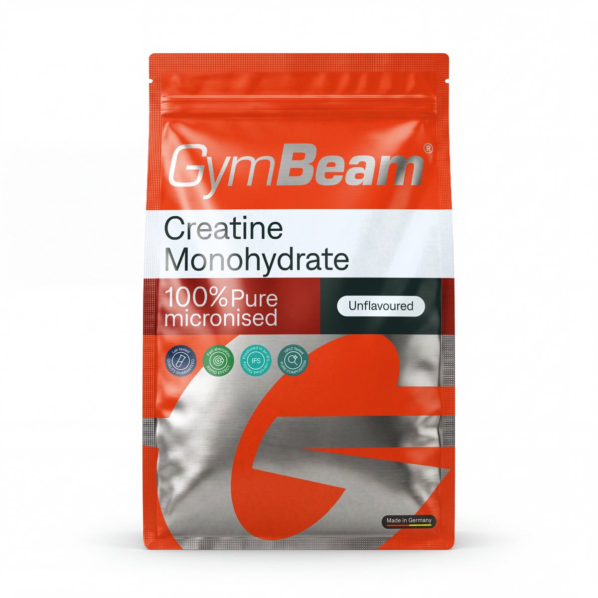 GymBeam 100% Creatine Monohydraat 750 g niet-gearomatiseerd
