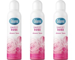 Odorex Showerfoam Sweet Rose - 3 x 200 ml