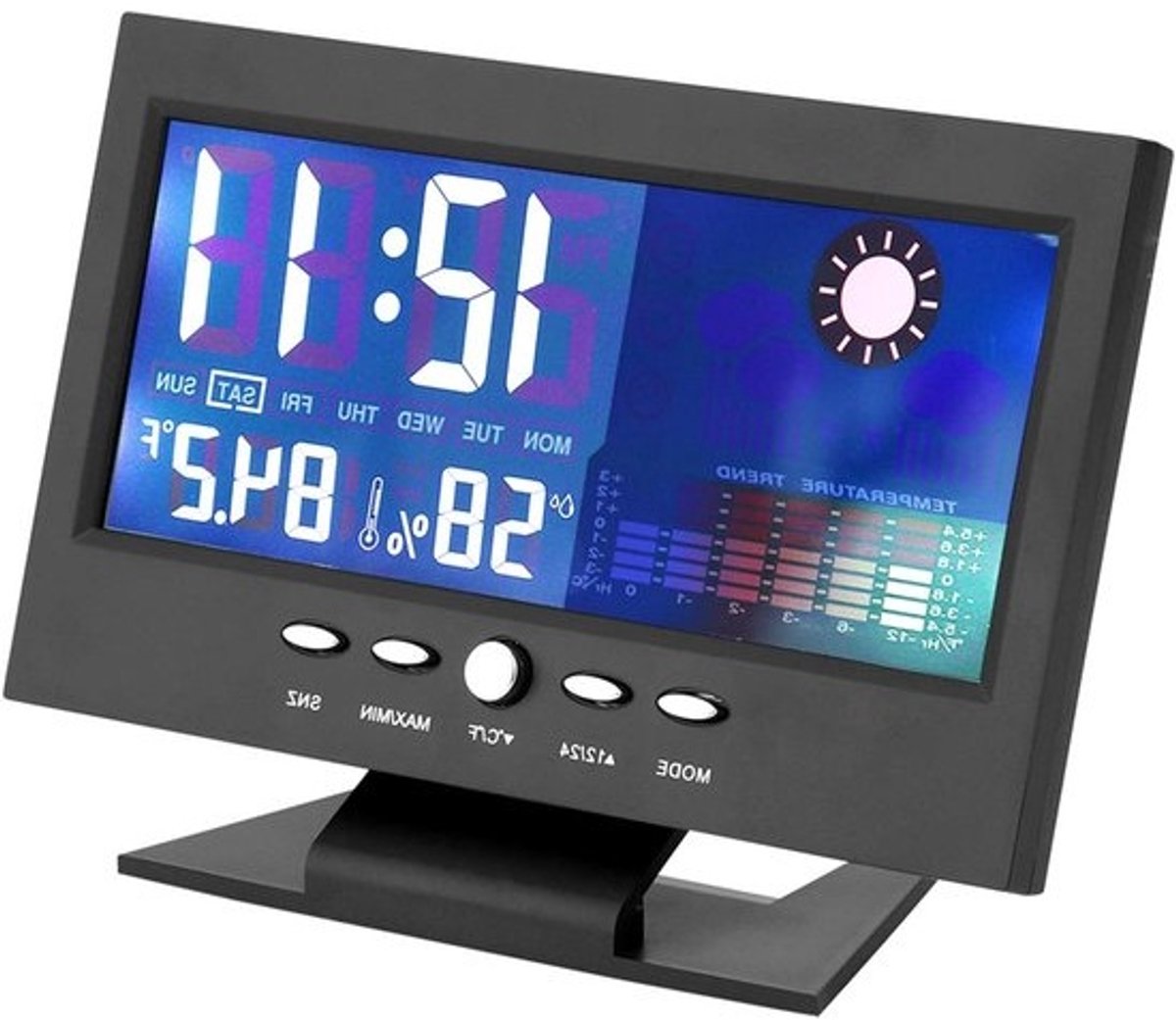 Digitale binnen-thermometer en hygrometer - Groot scherm - Weersvoorspelling