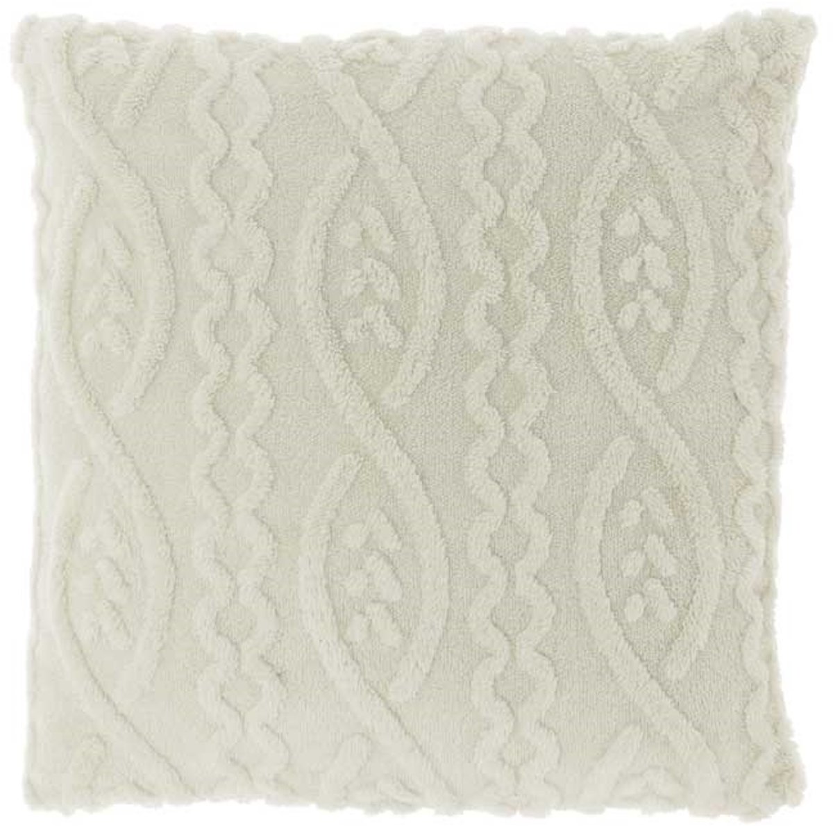 Unique Living Sierkussen Pleun Dove White -45x45cm Wit