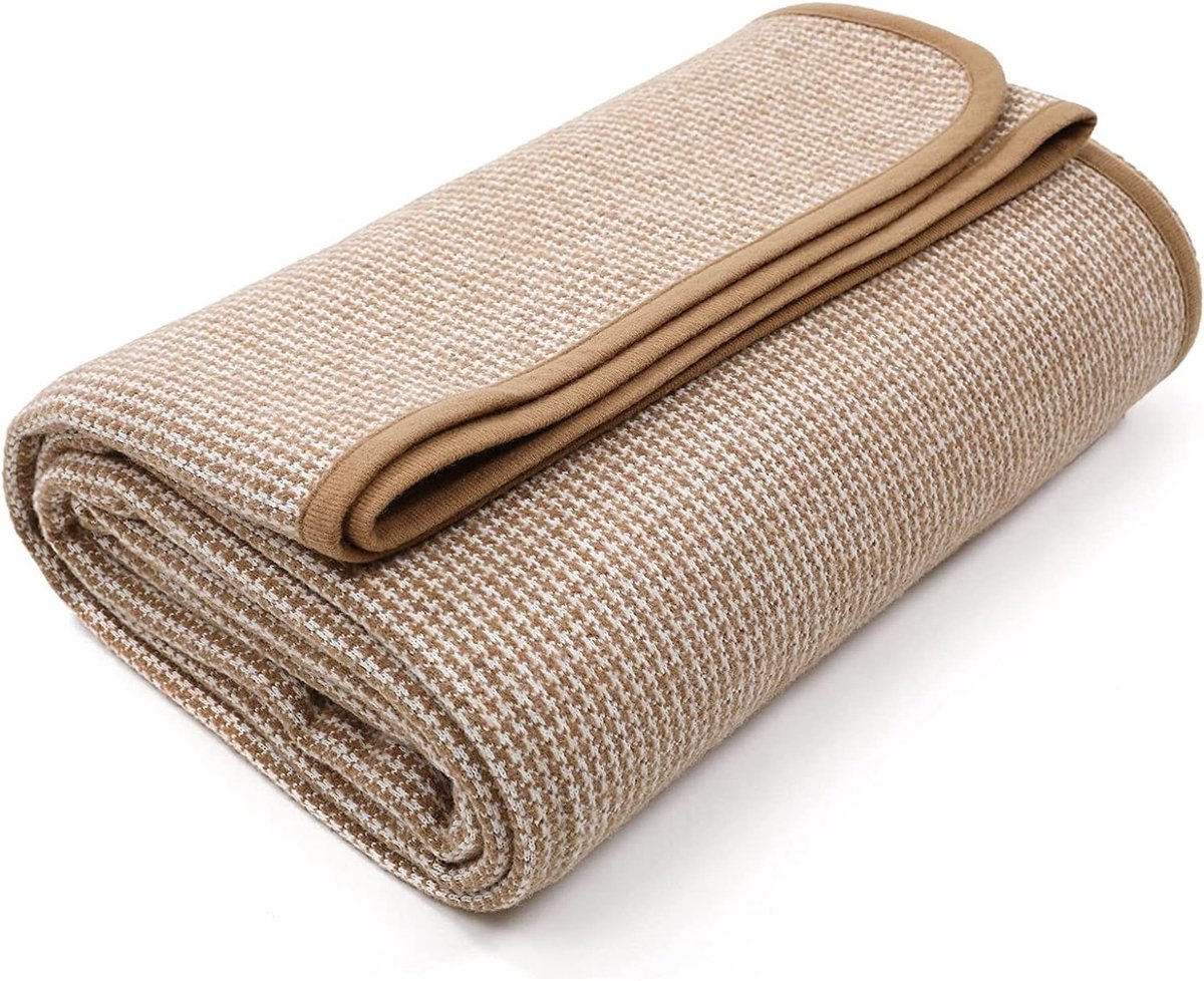 Merinowollen dekentje 63x220cm, ideaal voor buitengebruik, warm geel, comfortabel en duurzaam