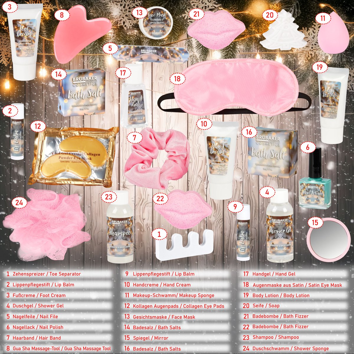 BRUBAKER XXL Beauty Adventskalender 2026 - Boek Winter - 24 verrassingen – foto 5