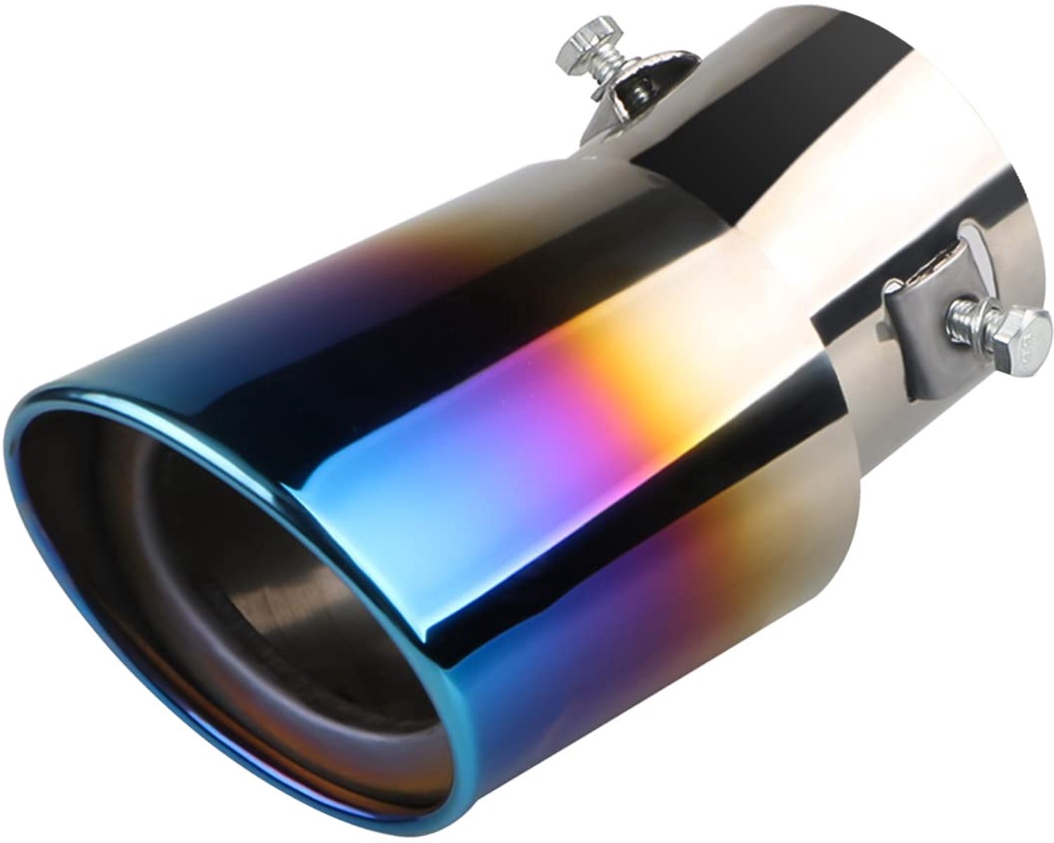 Uitlaatstaart Roestvrij Staal - Uitlaatpijp - Muffler Trim - Universele Toepassing - 14x6.6cm - 1 Stuk