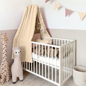 LILIMAUS Klamboe voor ledikant - hemeltje babybed - mousseline katoen - 140 cm - crème