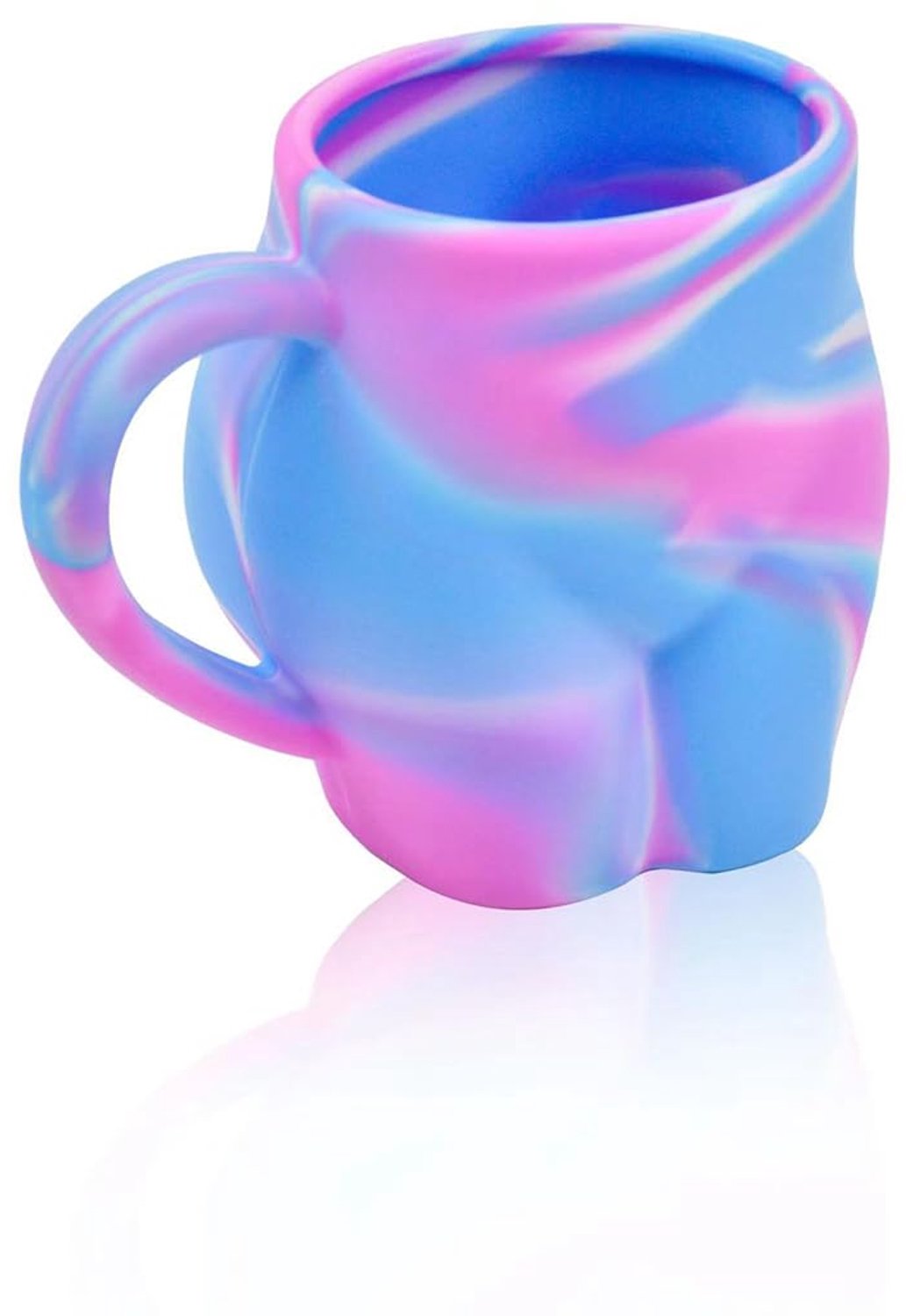 Silicone Mok 360ml - Duurzaam en Schokbestendig - Roze Blauw