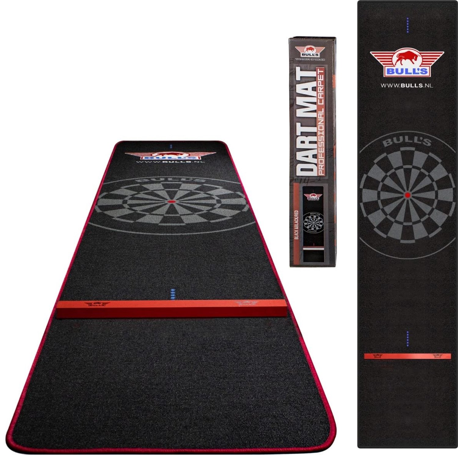 Darts Mat Professioneel - 300x65cm - Dart Mat met Oche - 100% Synthetisch Materiaal - Antislip - Ideaal voor Thuisgebruik - Darts Vloerbedekking