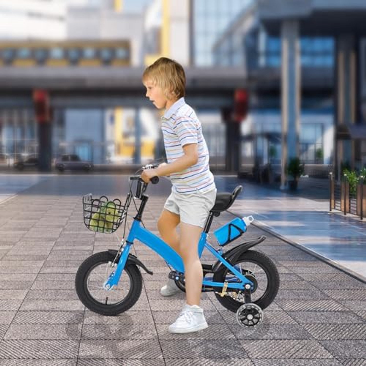 Kinderfiets 12 inch met Steunwielen - Voor Kinderen van 2-5 Jaar