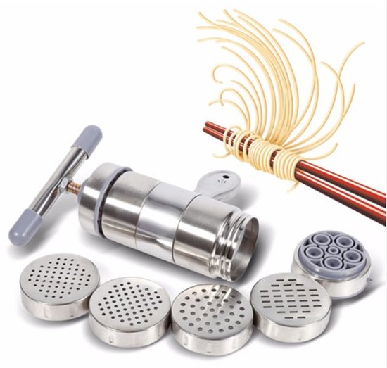Pasta Maker - Handbediende Roestvrijstalen Noodle Press Machine — afbeelding 5