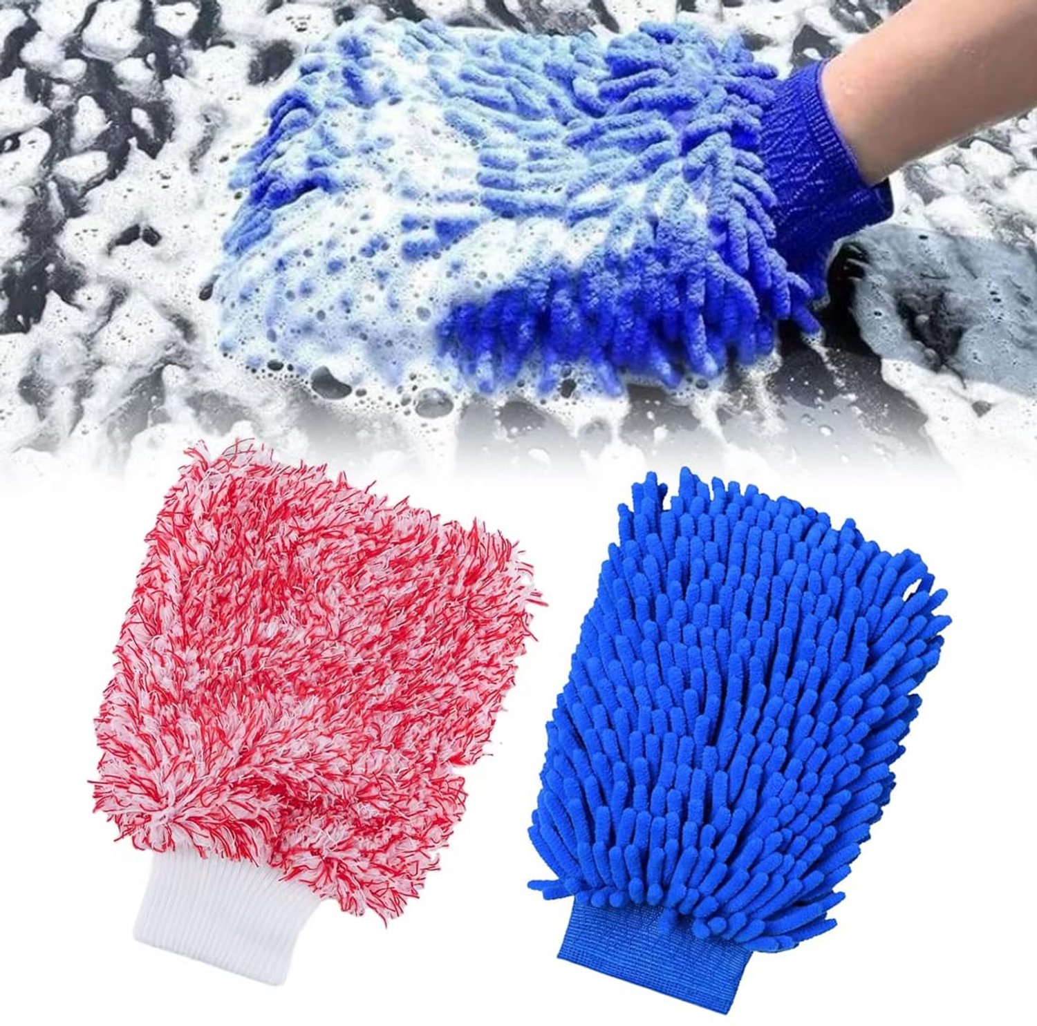 Set van 2 Microvezel Autowashandschoenen