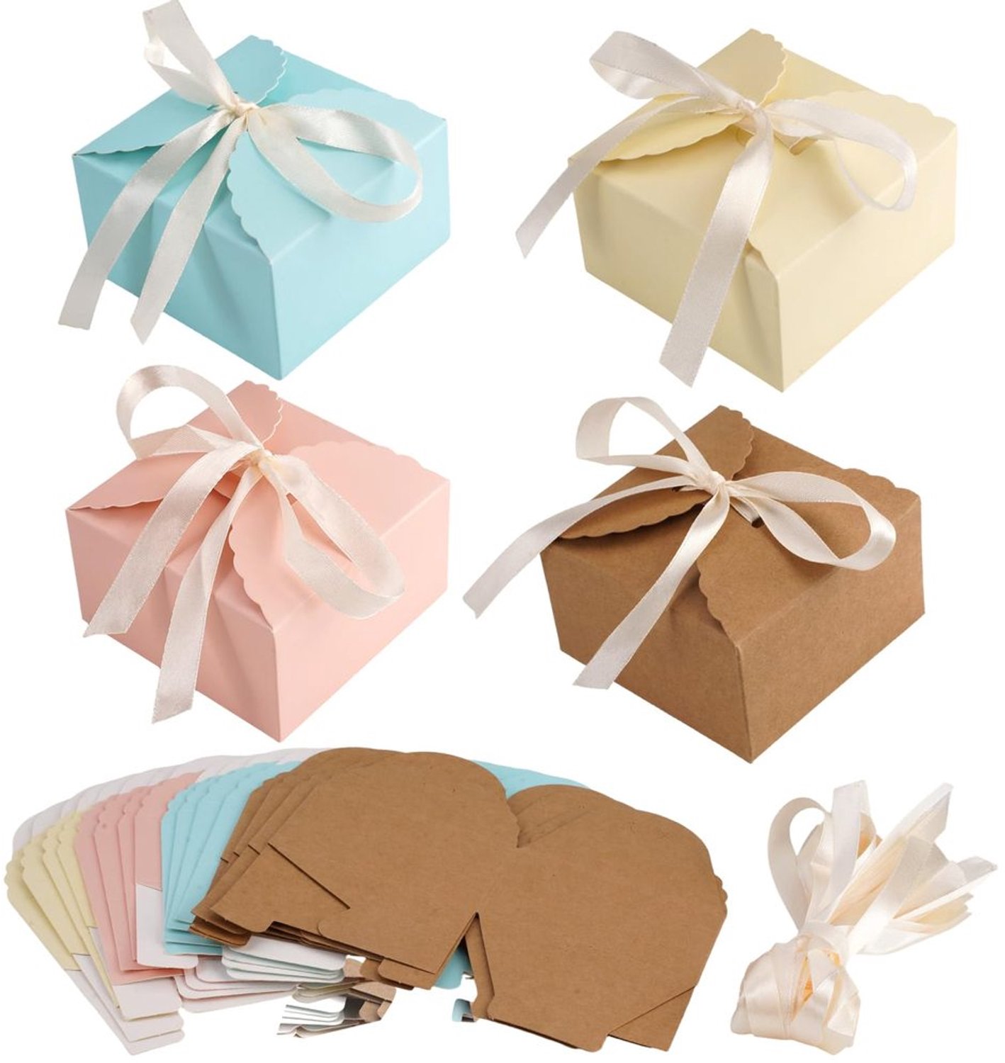 Geschenkdozen 20 stuks - Kleine Geschenkdozen met Deksel - Herbruikbaar - Recyclebaar - 9 x 9 x 5 cm - Verkrijgbaar in 4 Kleuren - Cadeauverpakking