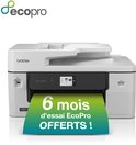 Brother MFC-J6760DW A3-printer in wit met een zwart bedieningspaneel en '6 maanden gratis EcoPro-proefversie'.