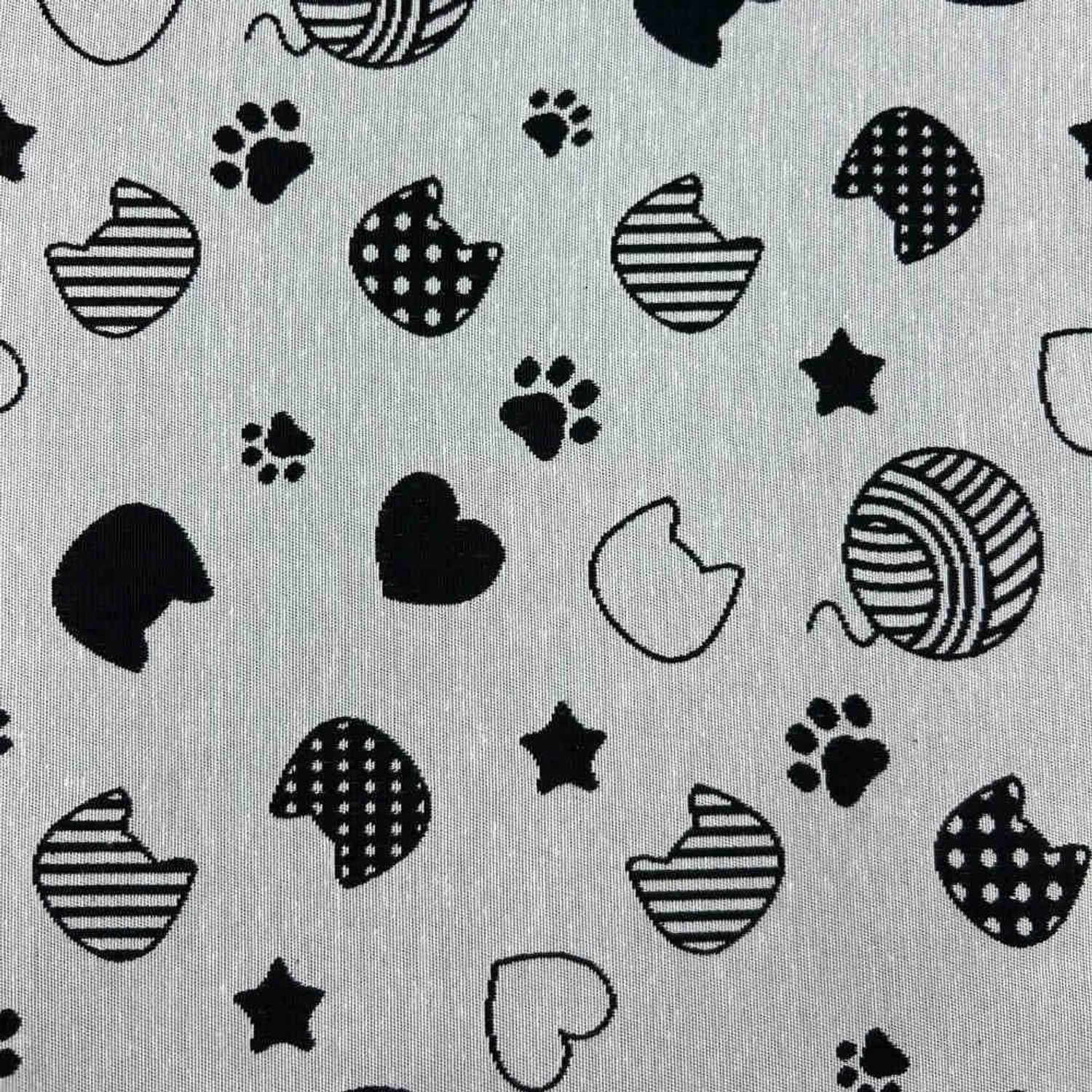 Gobelin Jacquard Stof Katten en Poten Oeko-Tex 100x280 cm