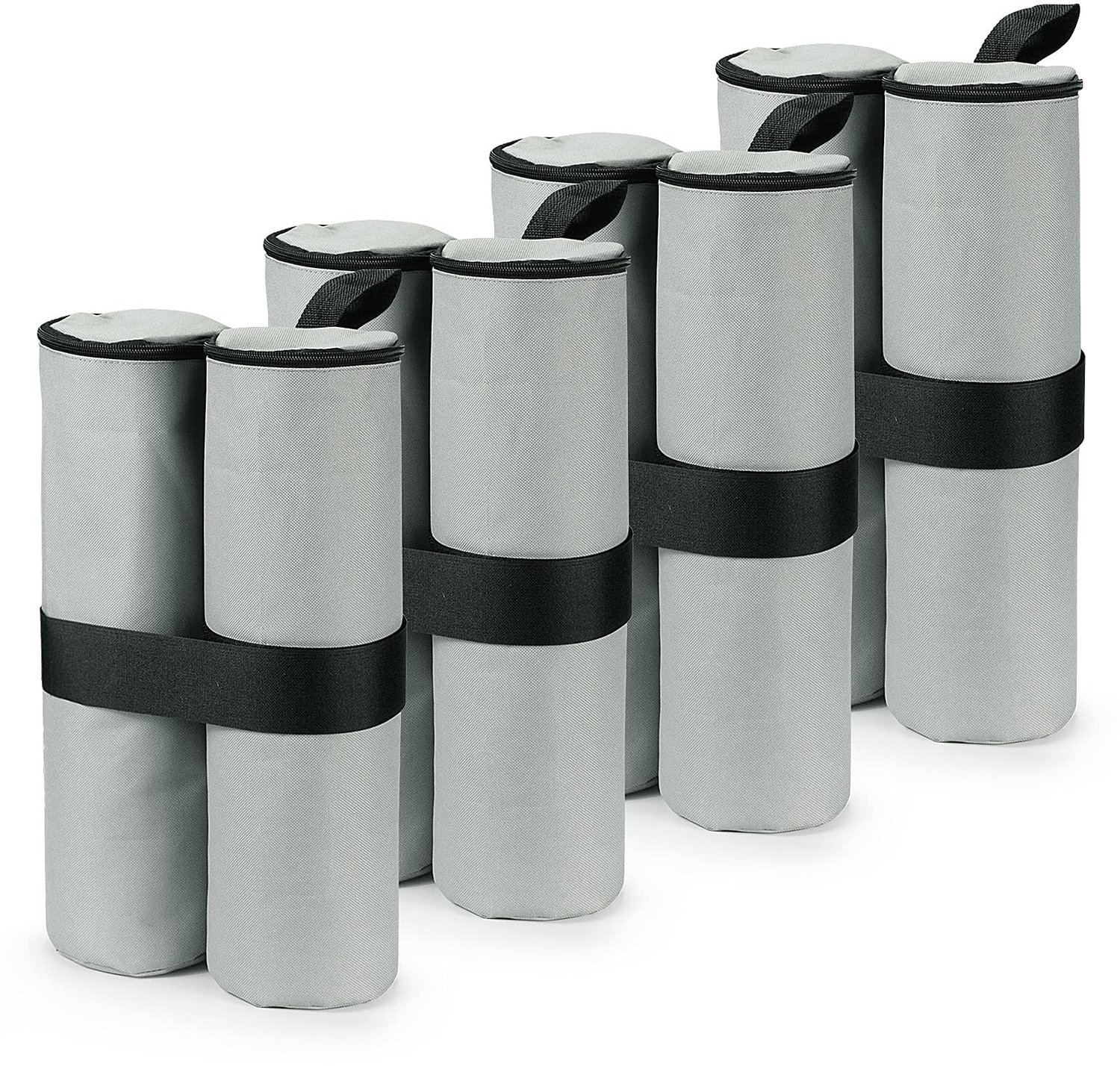Set van 4 Waterdichte Zandzakken voor Tent, Luifel of Parasol - Grijs