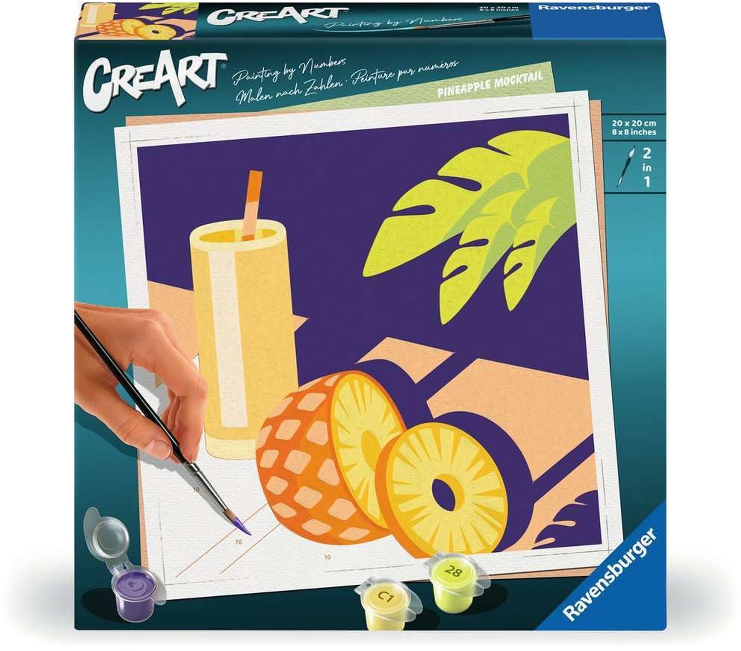 CreArt Schilderen op Nummer Set voor Volwassenen - Mocktail Ananas