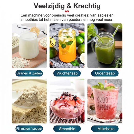 Tremeo Professionele Blender - Inclusief extra maalbeker - 2000W - 2L - RVS Mes - Instelbare Snelheid - Smoothie - Keukenmachine van Tremeo — afbeelding 5