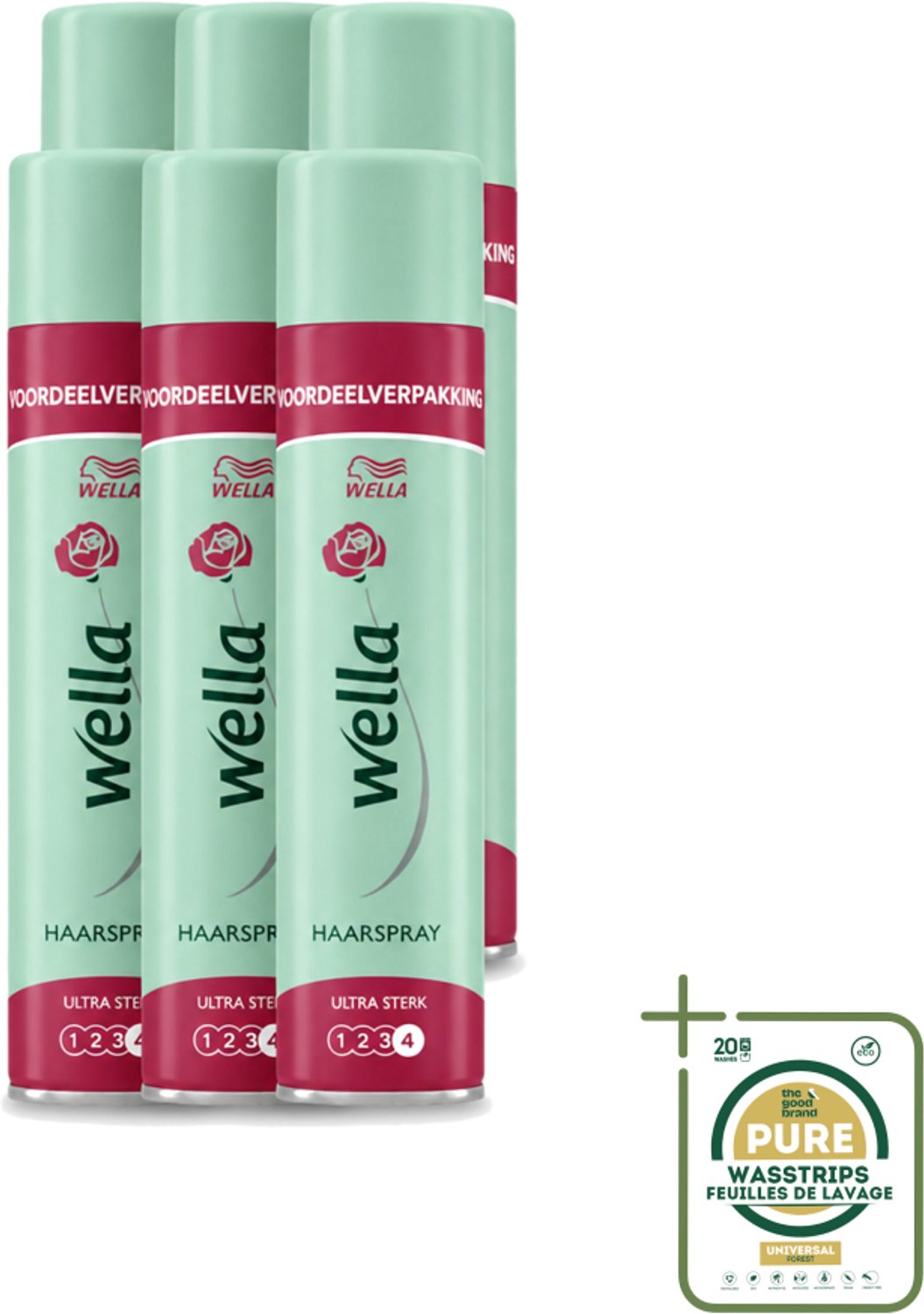 6 x Wella – Ultra Strong Hold – Haarspray – 400 ml - Wasstrips - Haarspray - Haartypen - UV Bescherming - Haar Fixatie - Haar Verzorging