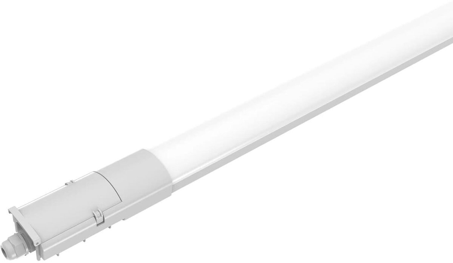 BES LED LED TL Armatuur - LED Balk - Rinzu Sinsy - 16W - Waterdicht IP65 - Koppelbaar - Natuurlijk Wit 4000K - 60cm Grijs