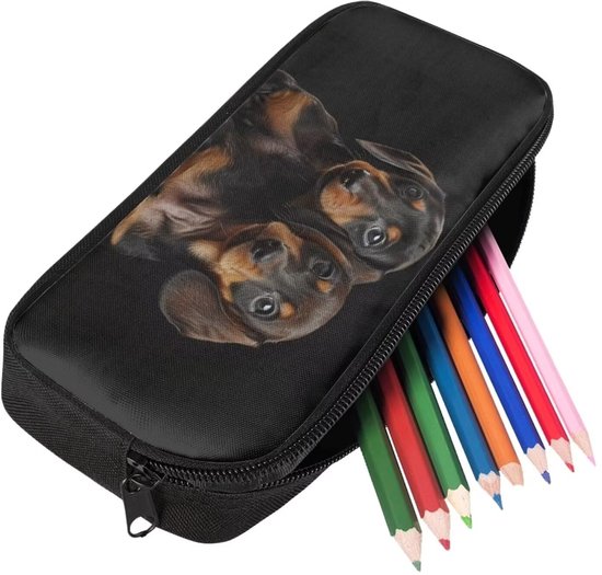 Grote Zipper Pencil Case voor Kinderen en Tieners met Dierenontwerp — afbeelding 5