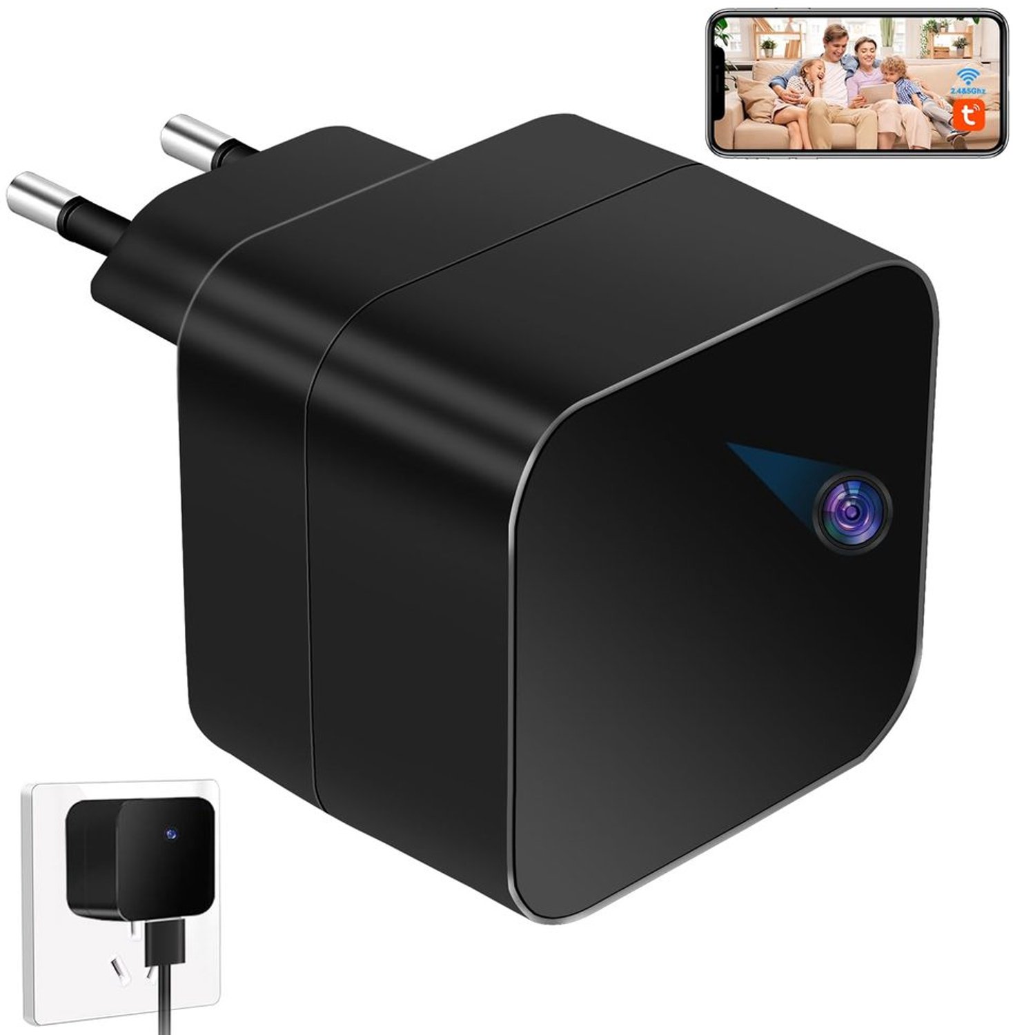Mini Verborgen Camera met USB Oplader