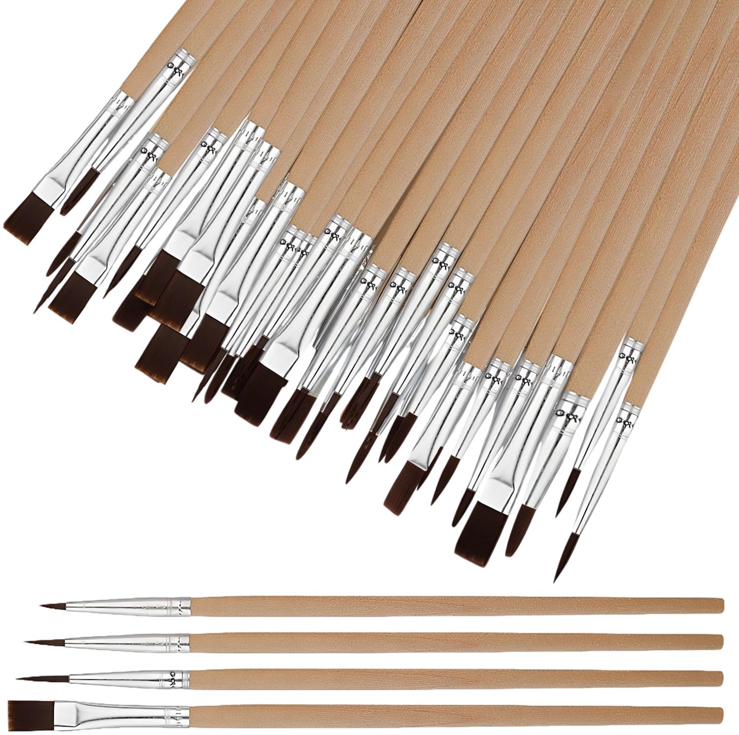 Set van 60 Multifunctionele Schilderkwasten voor Kunstenaars