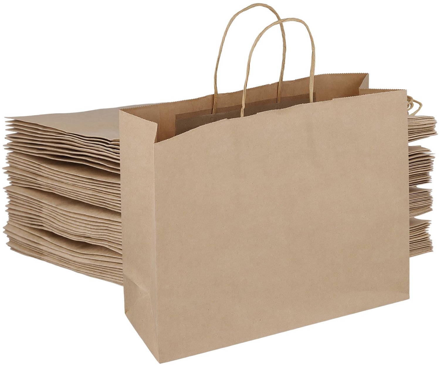 40 Stuks KRAFT Papieren Zak met Handgrepen