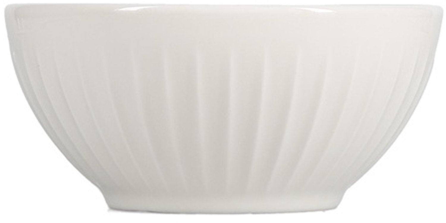 Fameilleur kom 14xH6,5cm wit Solar set van 2 - porseleinen serveerkom en schaaltje, voor ontbijt, muesli, soep, dessert, snacks en bijgerechten, vaatwasser- en magnetronbestendig, voedselveilig, servies voor thuis, restaurant en horeca